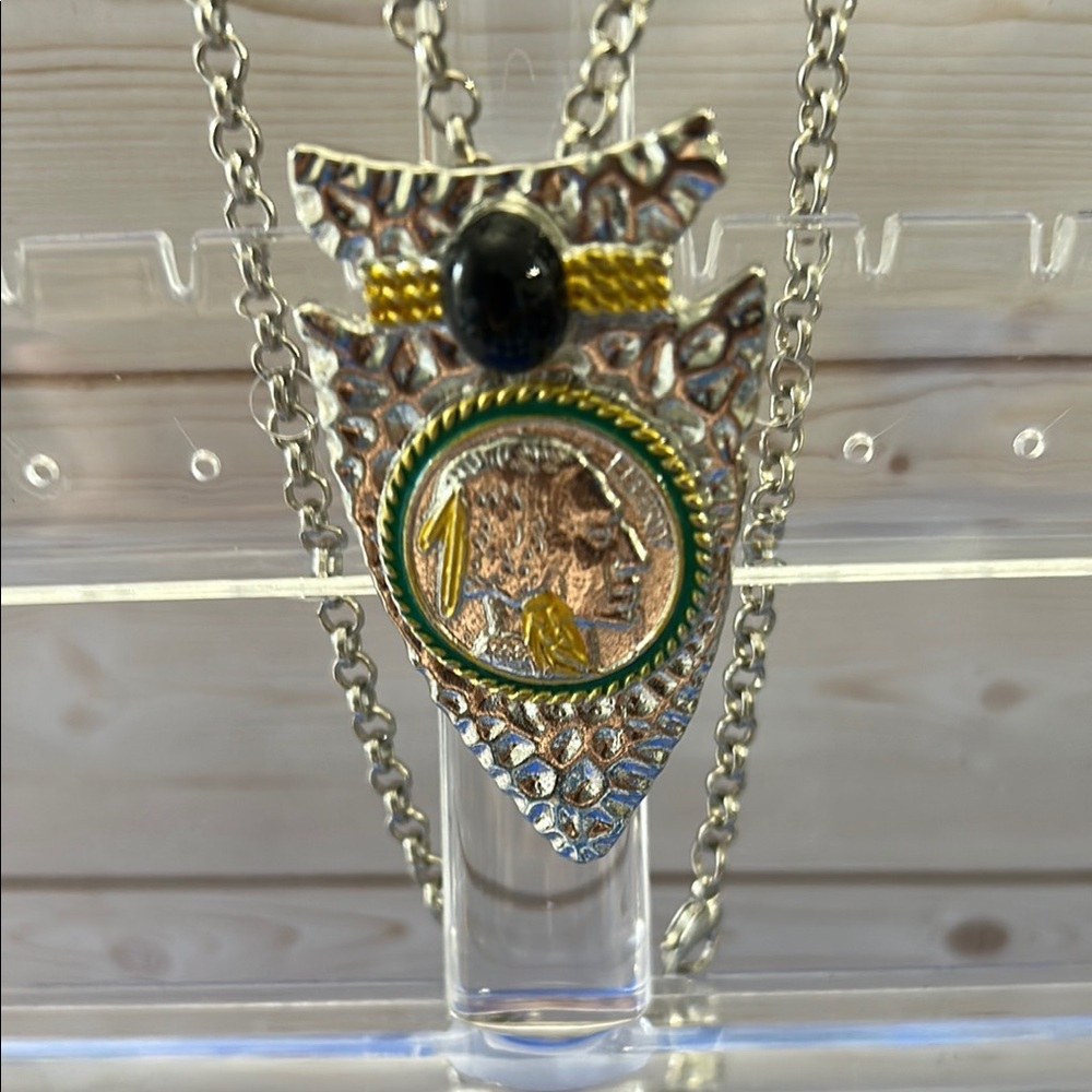 Silver and Gold Pendant Necklace